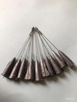 10 Plomb Lancer Gouvernail Avec Avançon 10 Gr Démontable Pêche Cuillère Carnassier