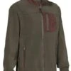 Blouson Polaire Brodé Sanglier Kaki PERCUSSION-S