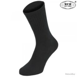 Chaussettes MFH Mi-Hautes Noir - Pointure 39-42 - Lot De 3 Paires