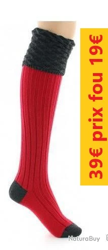 Chaussettes De Knickers Perrin Rouge/noir 37/38 LGP2RA-37JS