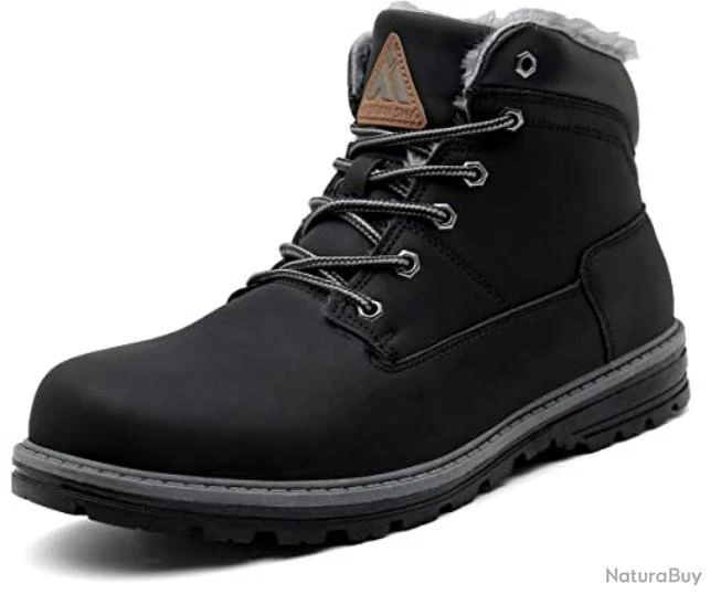 Chaussure De Neige Imperméable En Cuir Noir Foncé Pour Hommes- Livraison Gratuite Et Rapide 3 Chaussure De Neige Imperméable En Cuir Noir Foncé Pour Hommes- Livraison Gratuite Et Rapide