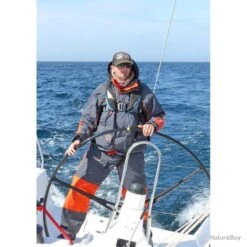 Combinaison Respirante Sakura Gros Temps V2 - Veste + Salopette Anthracite-Orange M