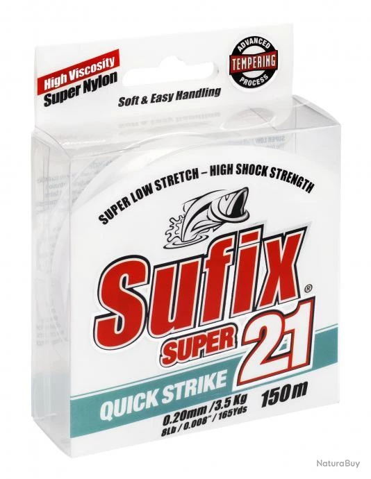 Fluorocarbone Sufix Super 21 Clear 150m Ø 18/100 3 Fluorocarbone Sufix Super 21 Clear 150m Ø 18/100