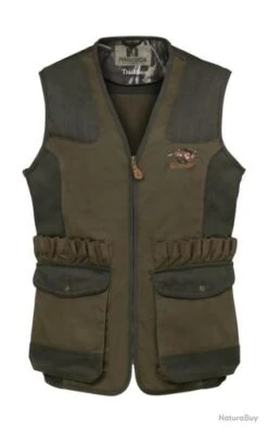 GILET TRADITION KAKI BRODE SANGLIER XL (237.12151)
