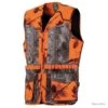 Gilet De Chasse Sans Manche Orange Et Camouflage Fluo Treeland T600 -Matériel De Pêche 00001 Gilet de chasse sans manche orange et camouflage fluo Treeland T600