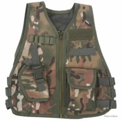 Gilet Enfant, Camouflage, Taille L, Pour Enfants De 9ans à 14ans.