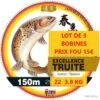 LOT DE 3 BOBINES DE FIL Nylon PAN EXCELLENCE TRUITE 150M Ø 22 3.8 KG 2 LOT DE 3 BOBINES DE FIL Nylon PAN EXCELLENCE TRUITE 150M Ø 22 3.8 KG -Matériel De Pêche 00001 LOT DE 3 BOBINES DE FIL Nylon PAN EXCELLENCE TRUITE 150M O 22 3.8 KG