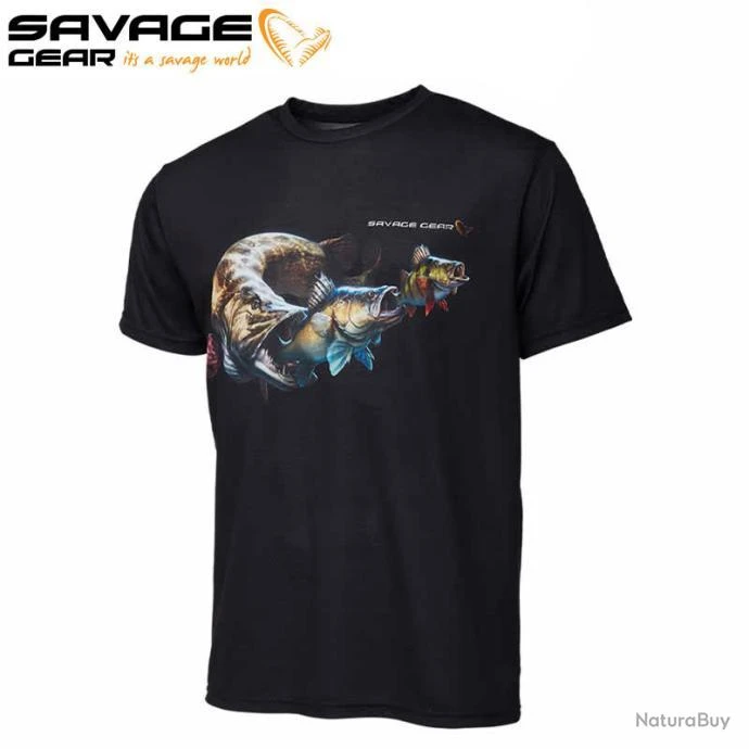 T Shirt Savage Gear Cannibal Tee Black 3 T Shirt Savage Gear Cannibal Tee Black