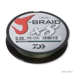 Tresse Daiwa J-Braid X8 Verte 150m 0.18