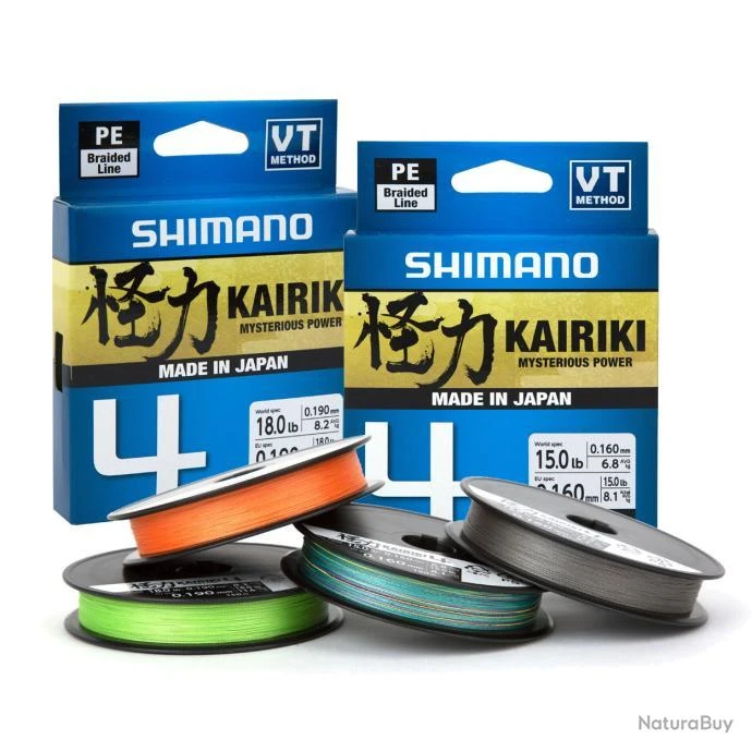 Tresse Shimano Kairiki 4 300m Multi Color 6/100 3 Tresse Shimano Kairiki 4 300m Multi Color 6/100