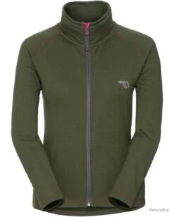 Veste Polaire Pour Femme Paläarktis Ground Couleur Vert Feuille Rouge.