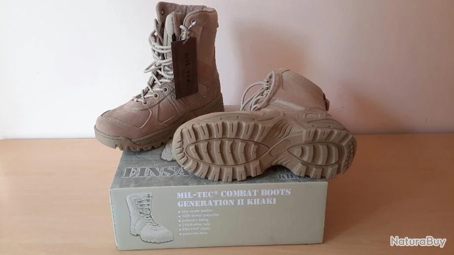 Chaussures Bottes Combat G2 Tan Neuf 4 Chaussures Bottes Combat G2 Tan Neuf – Image 2