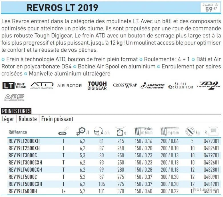 Moulinet Revros 19 LT 2500 XH Daiwa 4 Moulinet Revros 19 LT 2500 XH Daiwa – Image 2