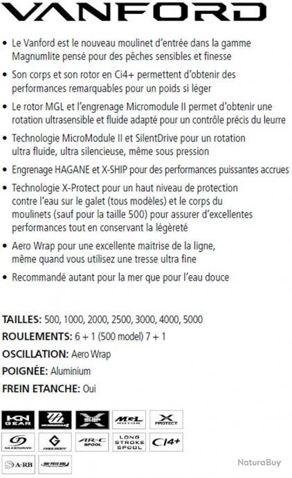 Vanford 1000 Moulinet Spinning Shimano 4 Vanford 1000 Moulinet Spinning Shimano – Image 2