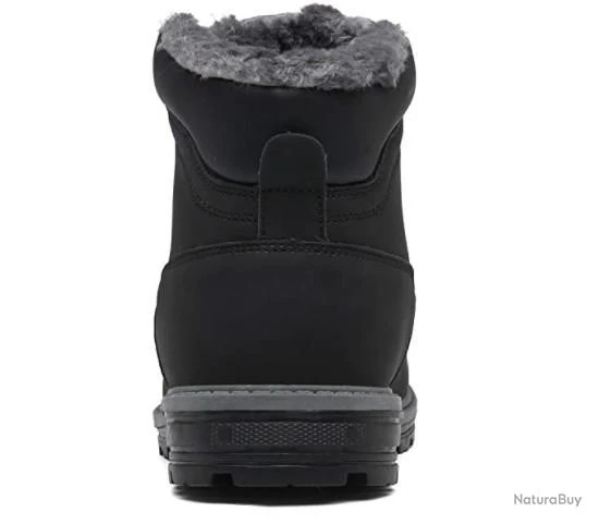 Chaussure De Neige Imperméable En Cuir Noir Foncé Pour Hommes- Livraison Gratuite Et Rapide 5 Chaussure De Neige Imperméable En Cuir Noir Foncé Pour Hommes- Livraison Gratuite Et Rapide – Image 3