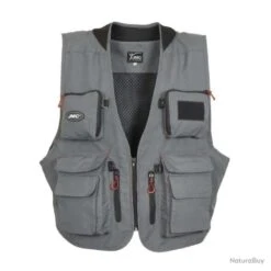 Gilet De Pêche MDC Tradition V2 Gris