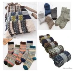 Lot 5 Paires De Chaussettes D'hiver, Cachemire, Chaude Super Qualité........coloris 988 -Matériel De Pêche 00003 Lot 5 paires de chaussettes d hiver cachemire chaude Super qualite.coloris 988