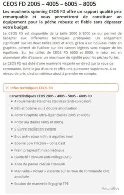 Moulinet Ceos 6005 FD Sakura -Matériel De Pêche 00003 Moulinet Ceos 6005 FD Sakura