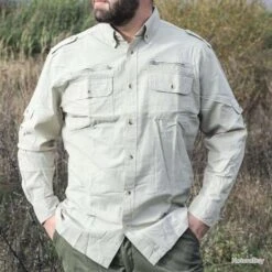 Chemise Multipoches Authentic Beige L (Taille 4)