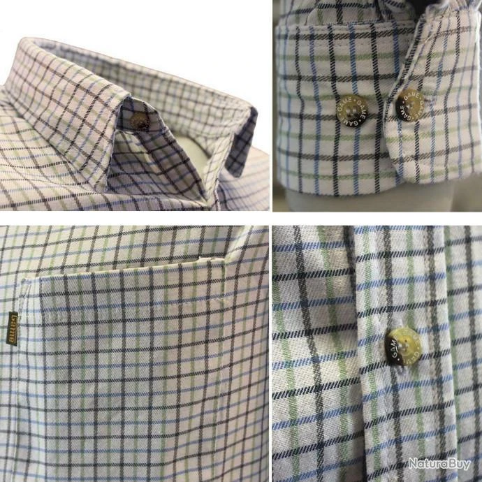 Chemises Tattersall Marron/Marine 5 Chemises Tattersall Marron/Marine – Image 3