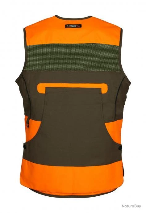Gilet De Chasse ProHunt Grouse Kaki Orange 4 Gilet De Chasse ProHunt Grouse Kaki Orange – Image 2