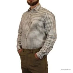 Chemises Tattersall Marron/Marine 9 Chemises Tattersall Marron/Marine -Matériel De Pêche 00007 Chemises Tattersall Marron Marine