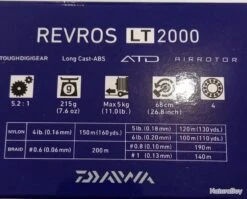 MOULINET DAIWA REVROS 2000 LT -Matériel De Pêche 00007 MOULINET DAIWA REVROS 2000 LT